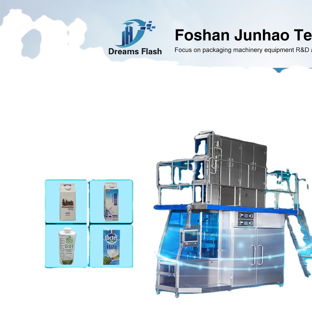 Automatic Aseptic Carton pack Yogurt Milk juice making Packing Filling Machine