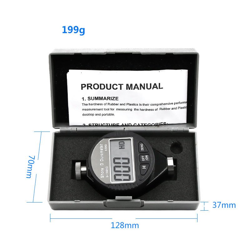 HA HD HC Digital Shore Durometer Sclerometer Portable Tire Rubber Hardness Tester Meter
