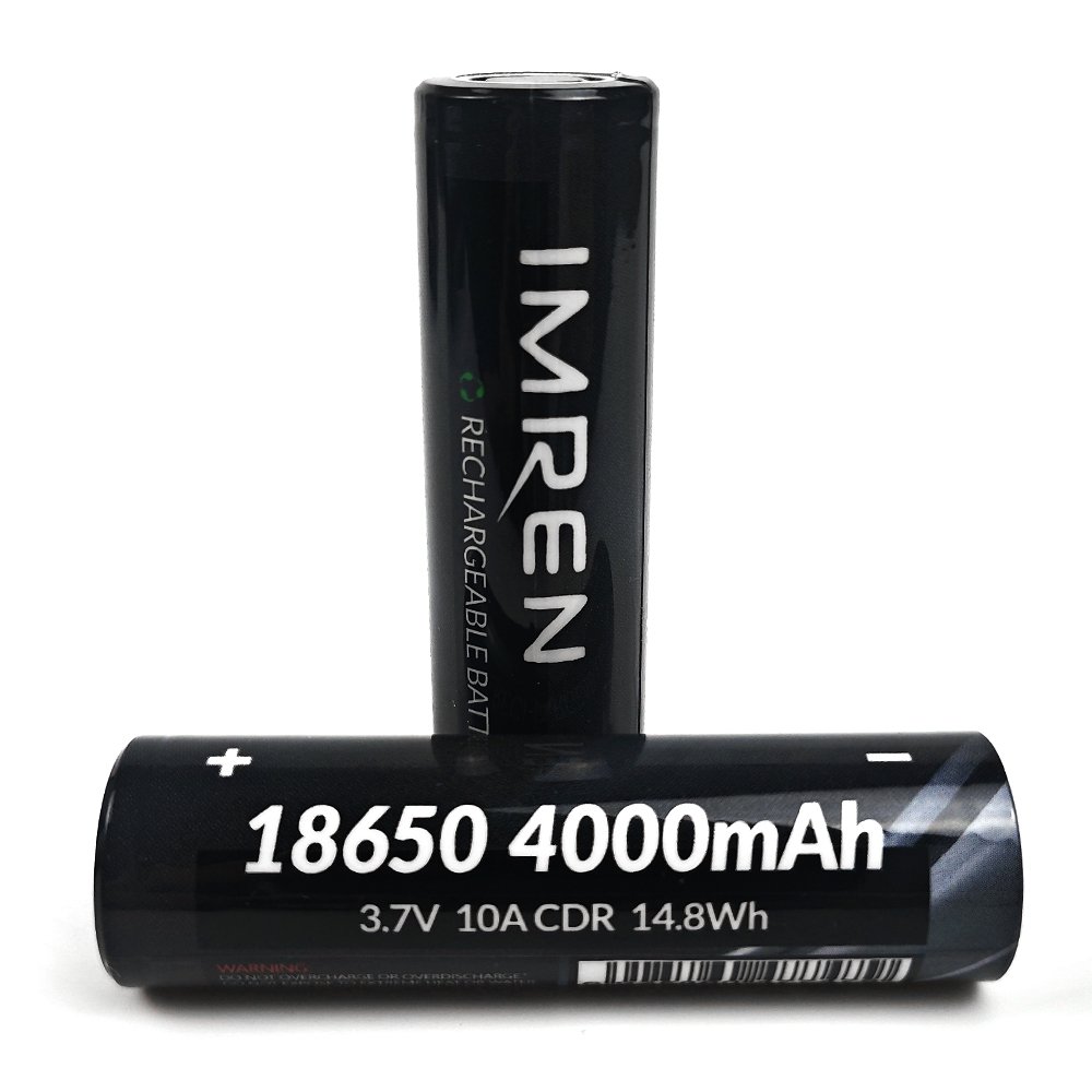 IMREN 10A 18650 3.7V Battery 4000mah 3.7v 18650 Cell Li lon Battery 18650 Lithium Rechargeable Battery For Flashlight