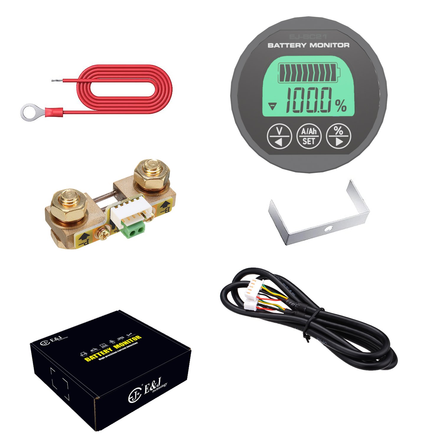 factory sale EJ-BC21 12V LCD display Battery monitoring system for lead acid lithium batteries