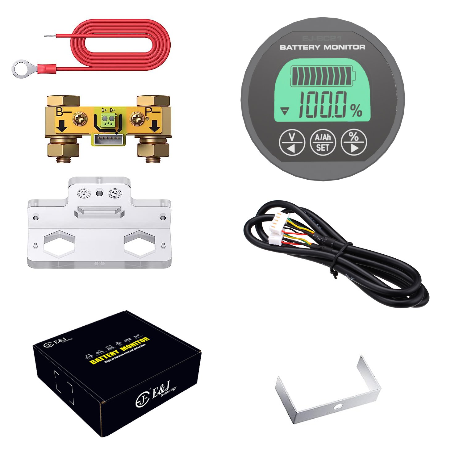 factory sale EJ-BC21 12V LCD display Battery monitoring system for lead acid lithium batteries