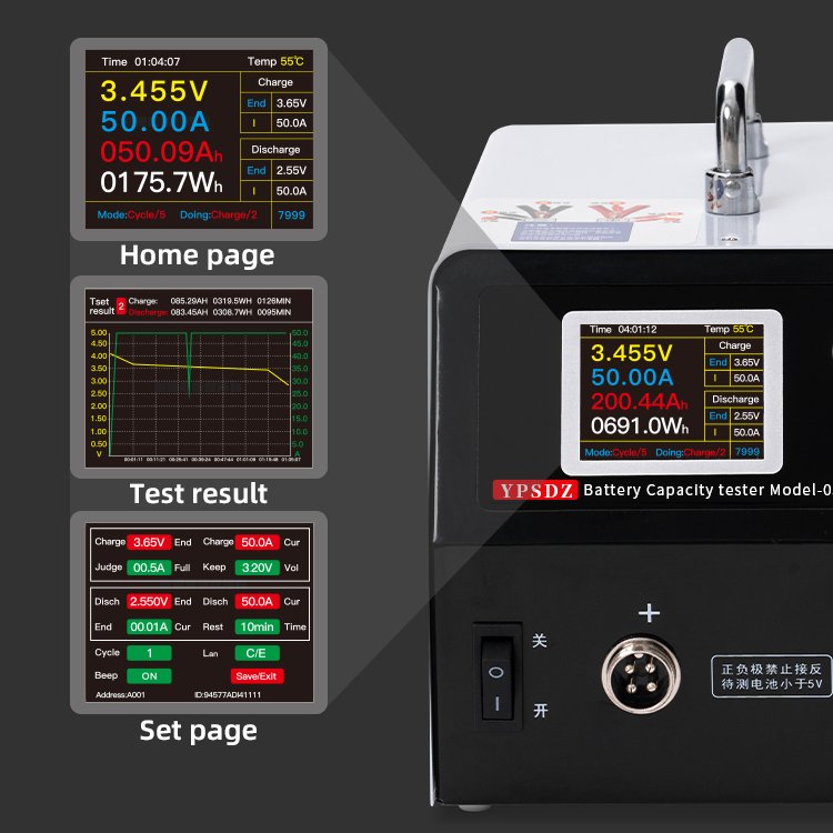 YPSDZ lifepo4 Auto Charge Discharging lithium battery capacity Tester
