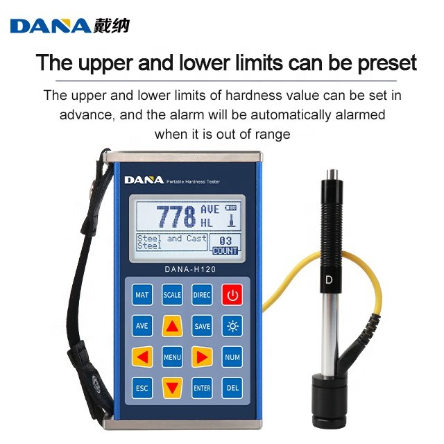 DANA-H120 Portable Digital Metal Hardness Tester High Precision Easy Operation Metal Shell industrial metal detectors durometer