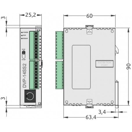 Brand New Original Delta DVP12SA211R/DVP12SA211T Programming CPU Module for PLC PAC & Dedicated Controllers