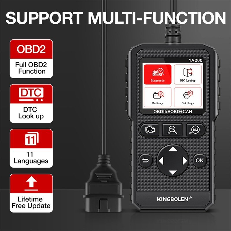 Kingbolen YA200 Multilingual OBD2 Automotive Battery Tester Diesel Model Engine System Diagnostic Testing Wholesale Cross-Border