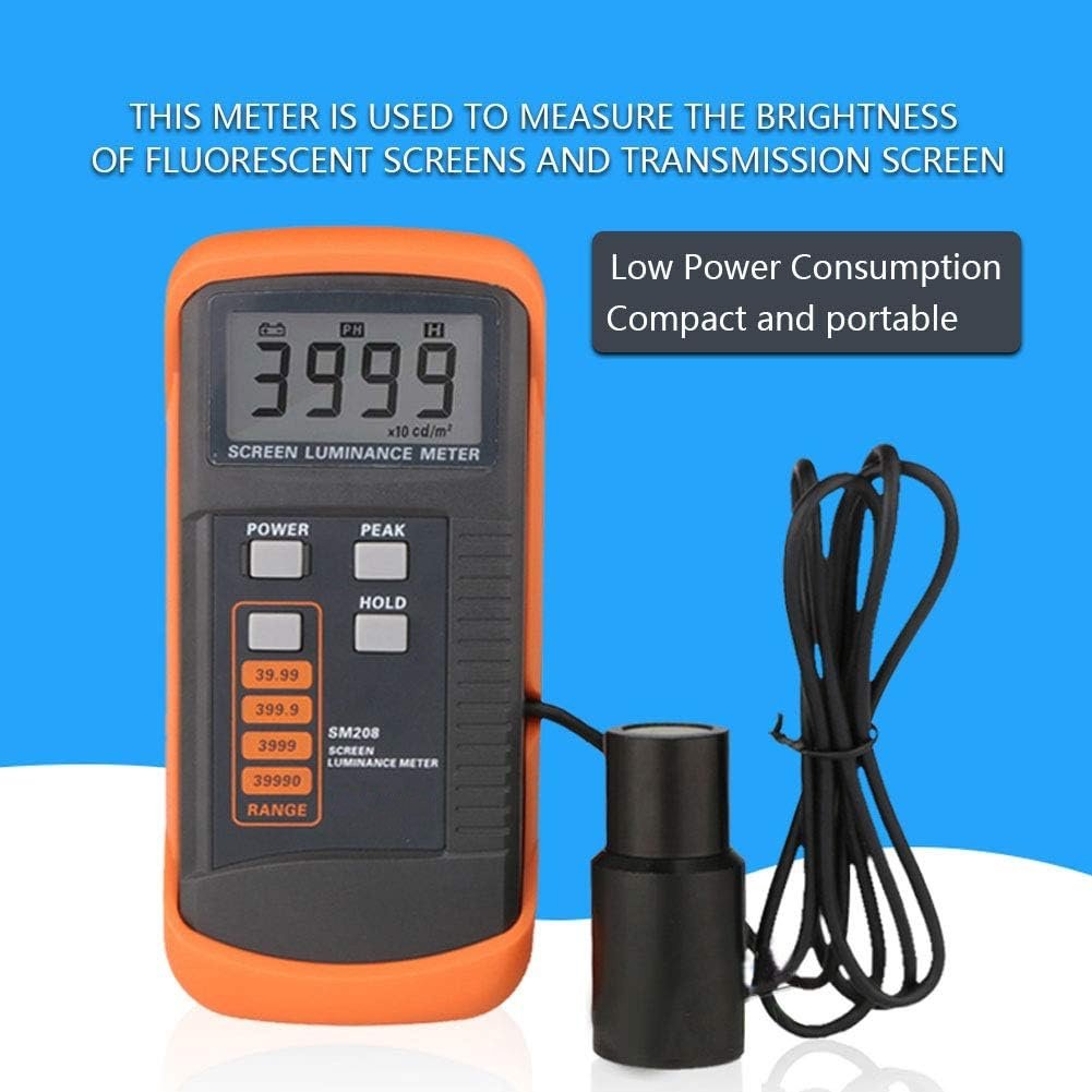 Light Meter SM208 LCD Screen Luminance Meter Handheld Lux Light Tester for Measuring Brightness&0.01-39990 cd/m2 Measuring Range