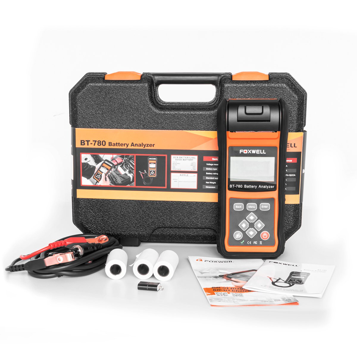 FOXWELL BT780 Hot Sale 12V 24V Car Battery Tester With Printer Car Diagnostic Tool Automotive Batter Tester Car Battery Analyzer