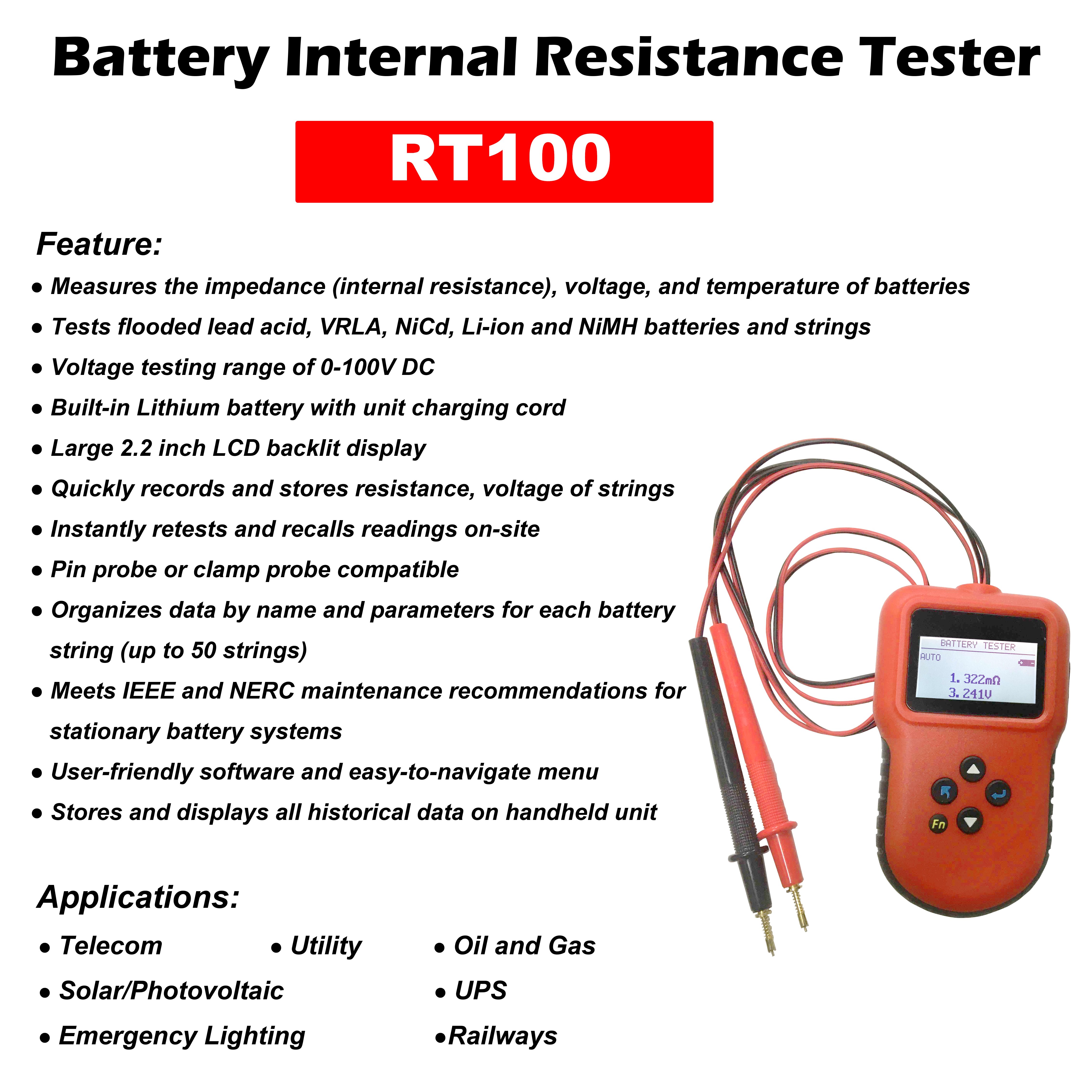 Professional high precision battery internal resistance tester Quicklynks RT100 supports OEM ODM