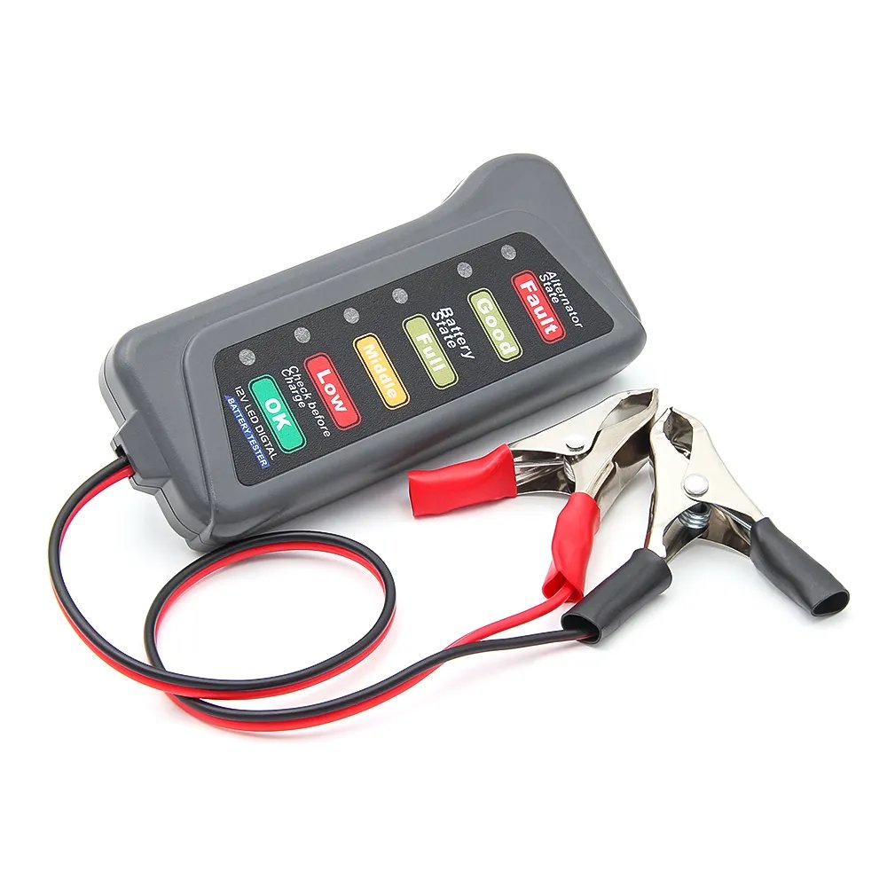12V Digital Battery Alternator Tester for Car Motorcycle with 6 LED Lights Display Car Diagnostic tool Auto Battery Tester
