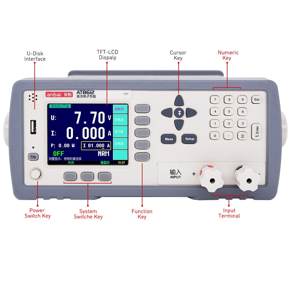 AT8611 DC Electronic load battery tester
