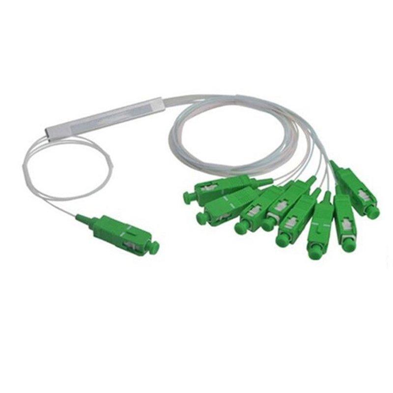 1x8 Planar Lightwave Circuit PLC Mini Module Fiber Optic Splitter with SC APC Termination