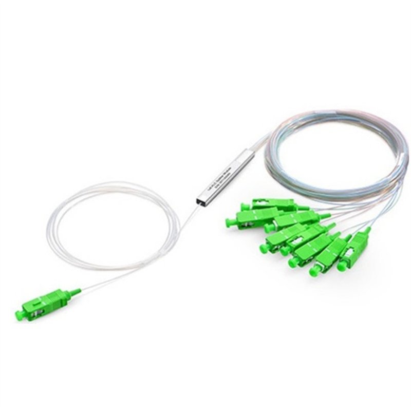 1x8 Planar Lightwave Circuit PLC Mini Module Fiber Optic Splitter with SC APC Termination