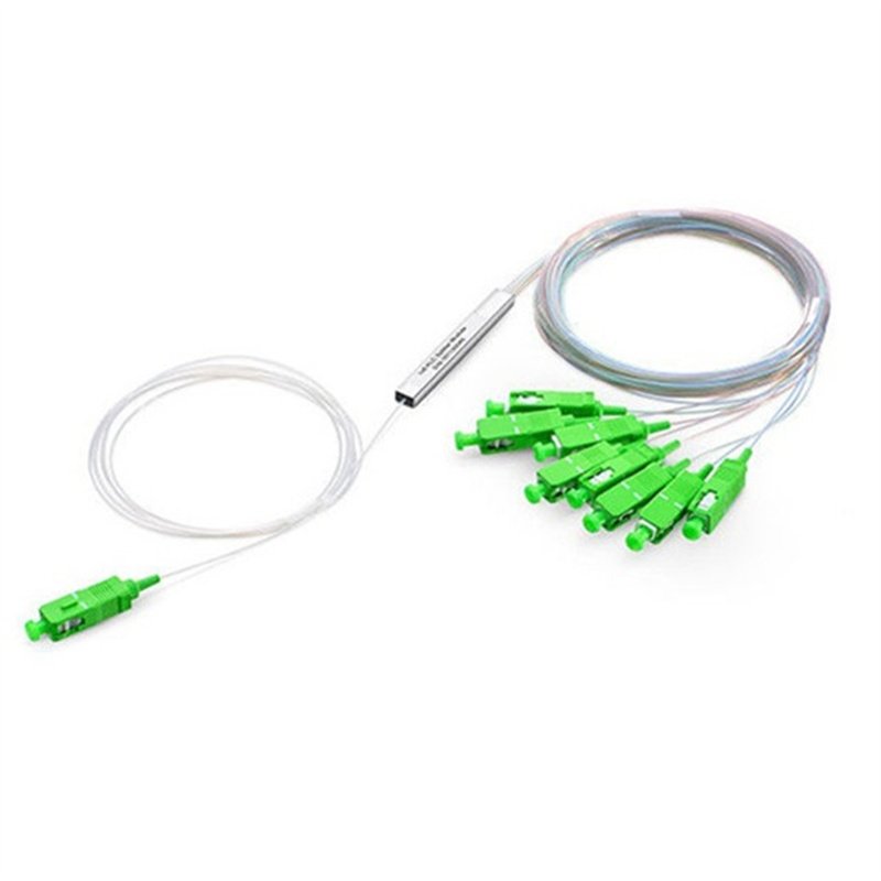1x8 Planar Lightwave Circuit PLC Mini Module Fiber Optic Splitter with SC APC Termination