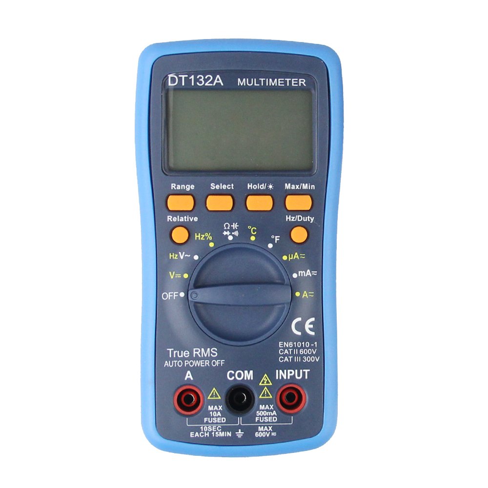 DT132A Professional LCD Display Auto Range Data Hold Electronics Digital Multimeter Tester AC/DC Volt Meter
