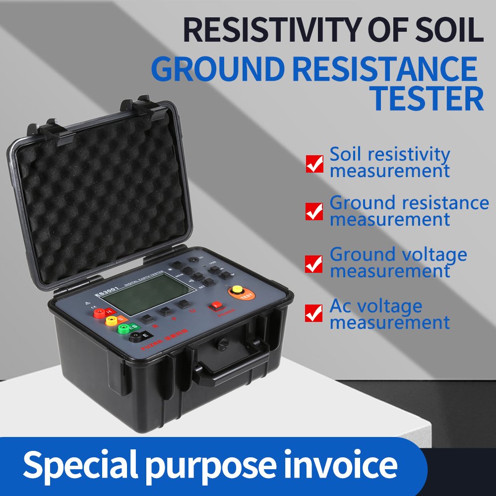 FUZRR ES3001 best valued Earth Testers 0.01 Accuracy ground resistance testers multi-Functional earth resistance meters
