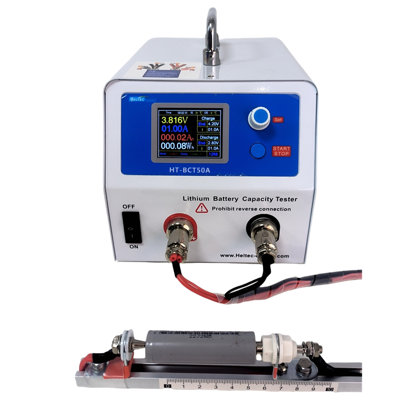 Lithium battery charge discharge tester 50A Li-ion LiFePo4 Single channel Battery Capacity Tester with Battery clamp