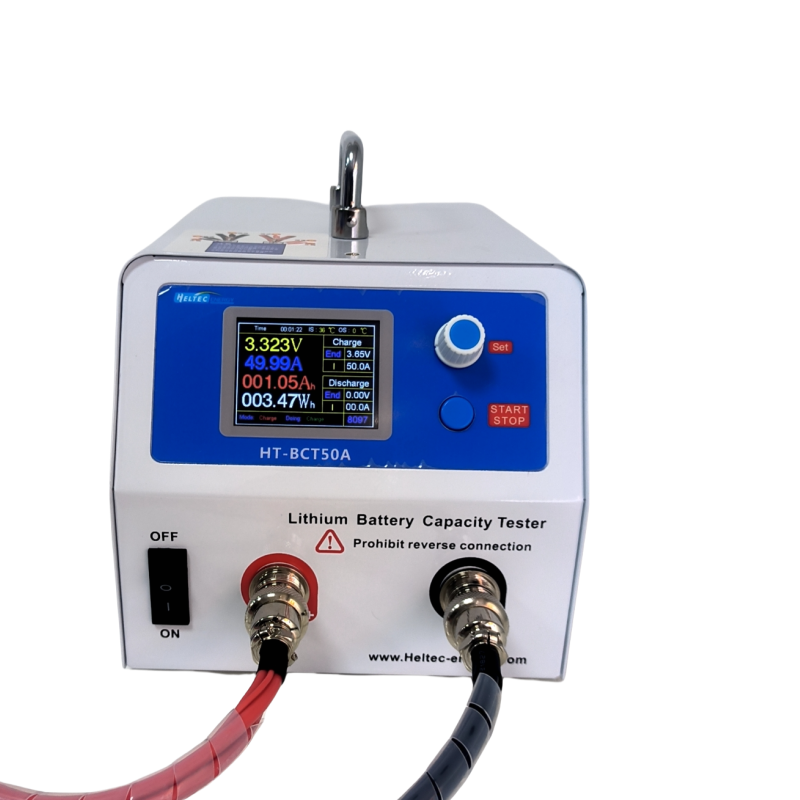 Lithium battery charge discharge tester 50A Li-ion LiFePo4 Single channel Battery Capacity Tester with Battery clamp