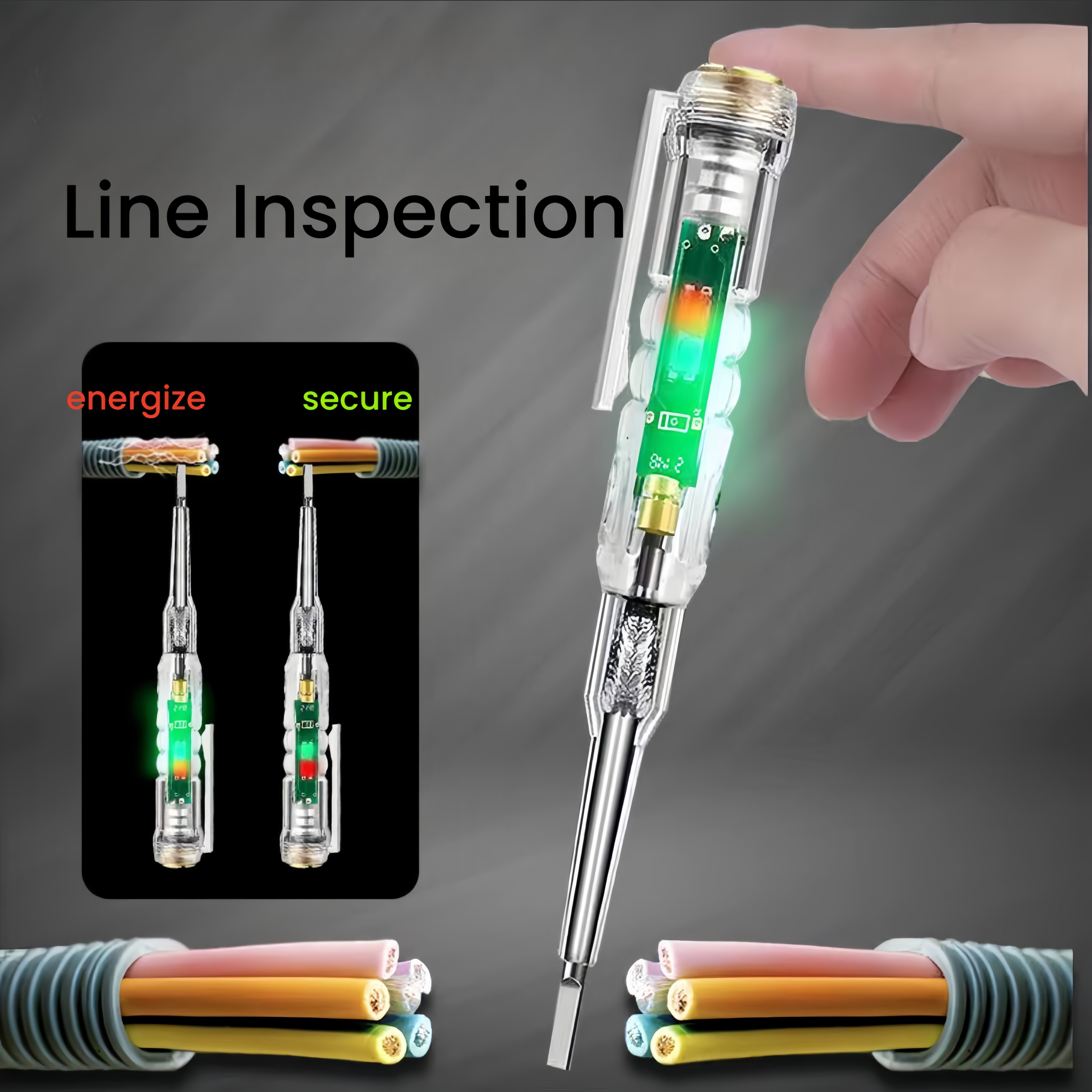 5.5 inch 3 mm Wide Flat Head Highly Illuminated Electrical Insulation Safety Test Pen Screwdriver