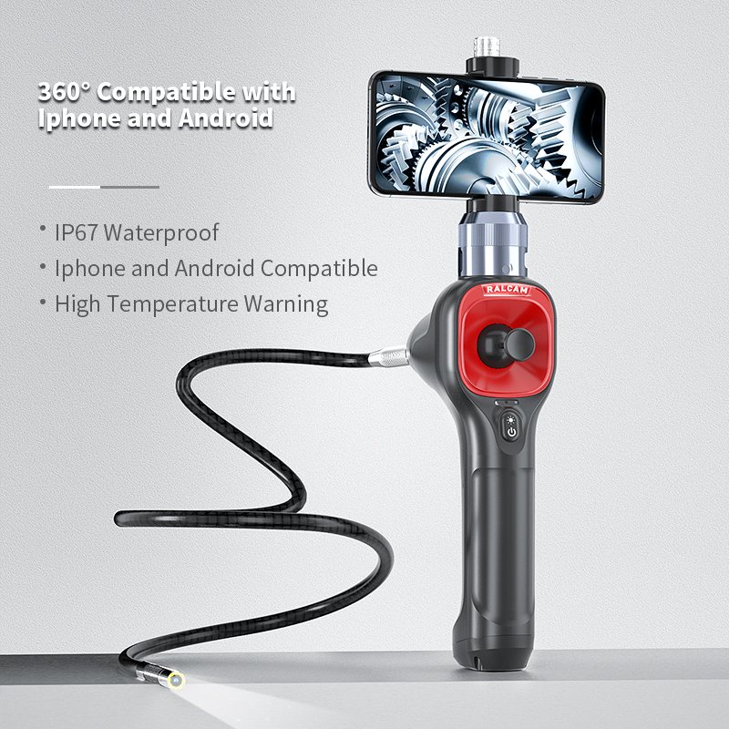 F606A 1M Cable Flexible Industrial Endoscope 4 Way Articulated Borescope Waterproof 360 Degree Borescope