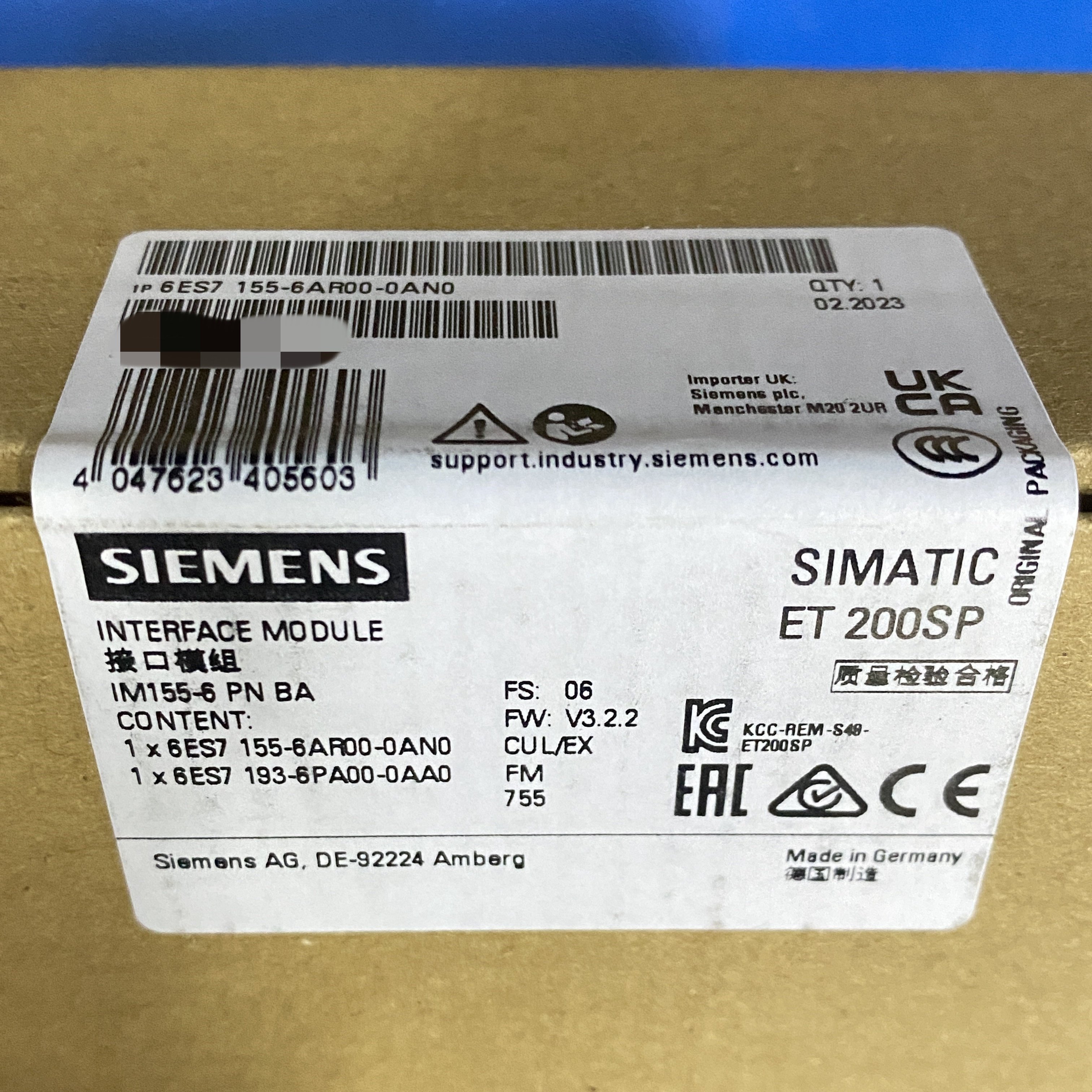 Siemens Original SIMATIC ET 200SP PLC PAC & Dedicated Controllers with IM 155-6PN Basic Interface Module 6ES7155-6AR00-0AN0