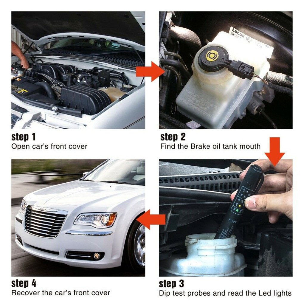 Accurate brake fluid tester with digital oil test pen for oil quality testing of cars motorcycle Universal Oil Quality Checck