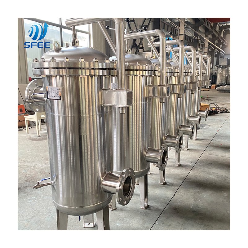 Stainless Steel 304 Multi-Bag Filter Housing Liquid/Oil/Wine/Beer/Honey/Syrup/Paint Filtration Machine Restaurant Use Galvanized