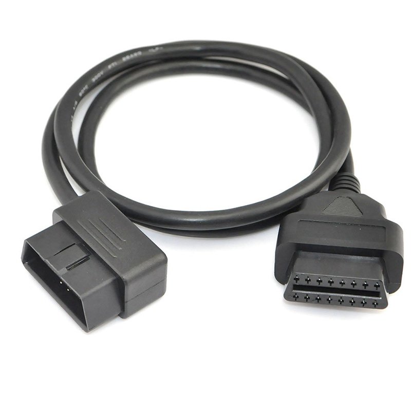 3ft 100cm car OBD 2 Right Angle 16 Pin Auto Car Male to Female Extension Cable Diagnostic Extender Cord Car obd Adapter