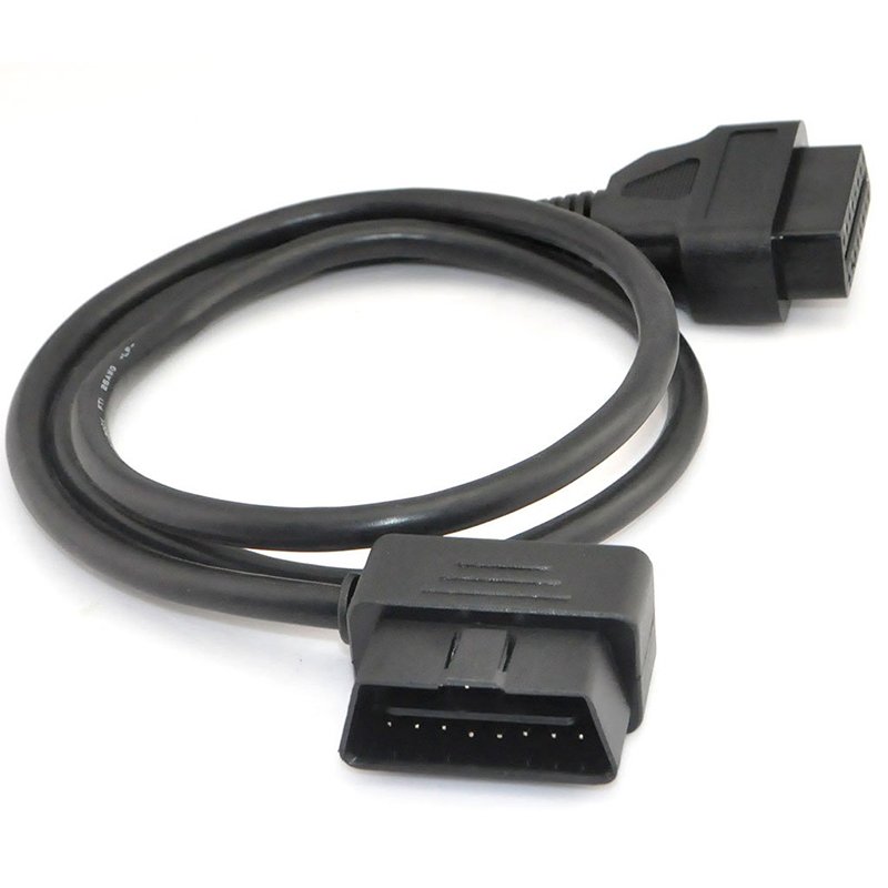 3ft 100cm car OBD 2 Right Angle 16 Pin Auto Car Male to Female Extension Cable Diagnostic Extender Cord Car obd Adapter