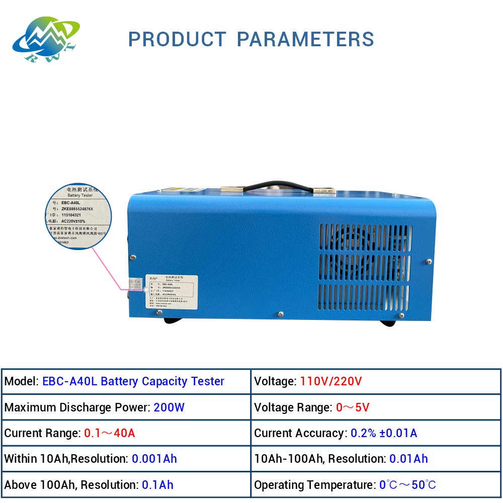 RWT EBC-A40L High-current 0-5V 40A Charge and 40A Discharge battery lifepo4 capacity tester