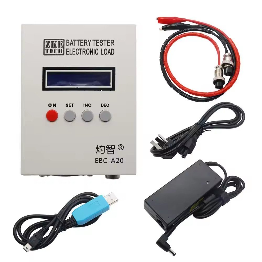 Zketech EBC-A20 Battery Capacity Tester 30V 20A 85W Lithium Lead-acid 5A Recharge Discharge Tester Meter Analyzer Tester