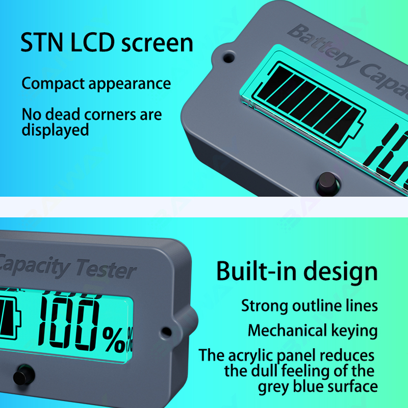 BW-LY4K 12V24V36V48V60V72V84V96V LCD Battery Tester Battery Capacity Level Indicator Battery Monitor Meter For Car