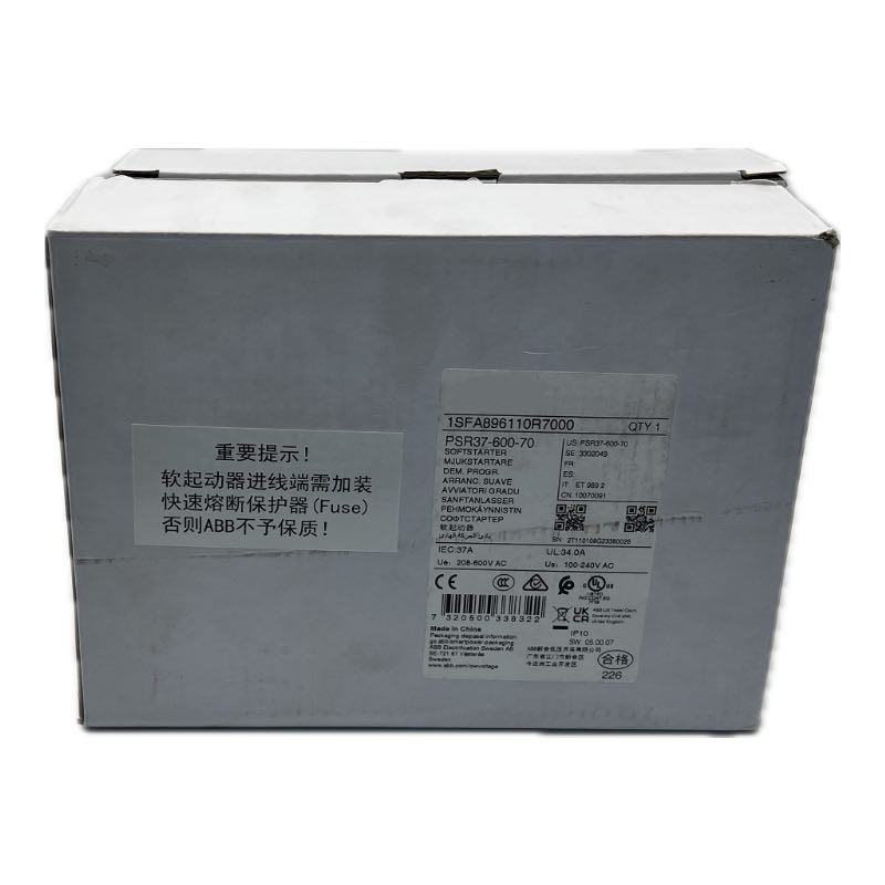 plc PSR37-600-70 1SFA896110R7000 PSR Series Soft Starter programming controller soft starter 3 phase high voltage