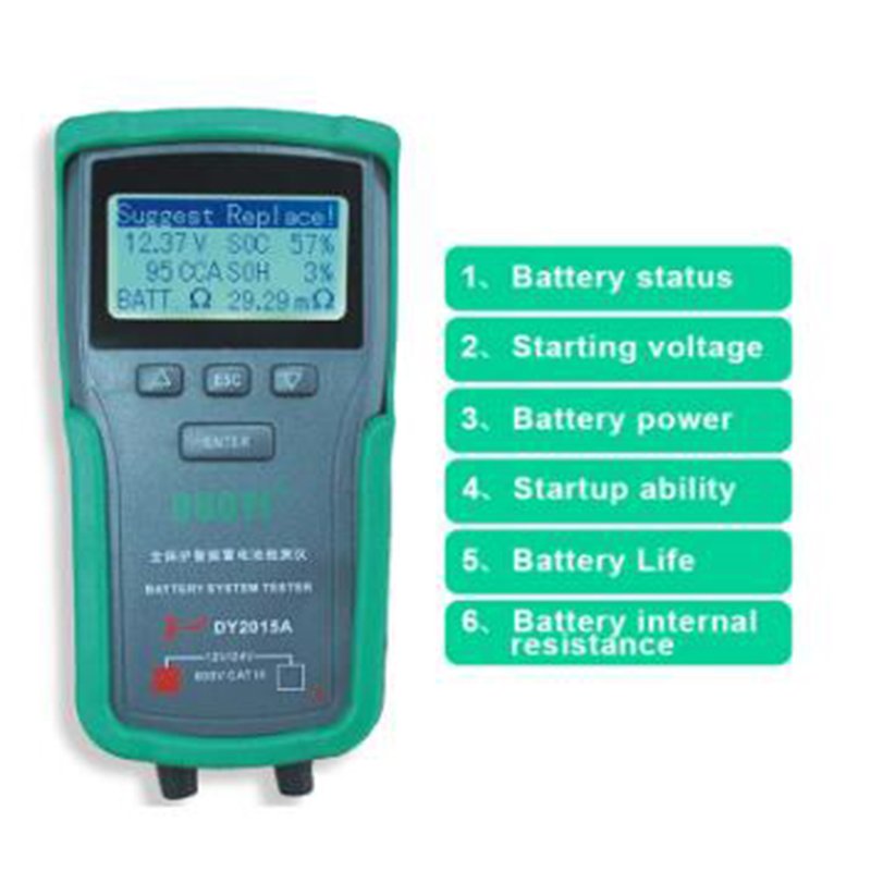 DY2015A 12V/24V Car Battery System Tester Capacity Maximum Electronic Load Battery Charge Test+English Manual