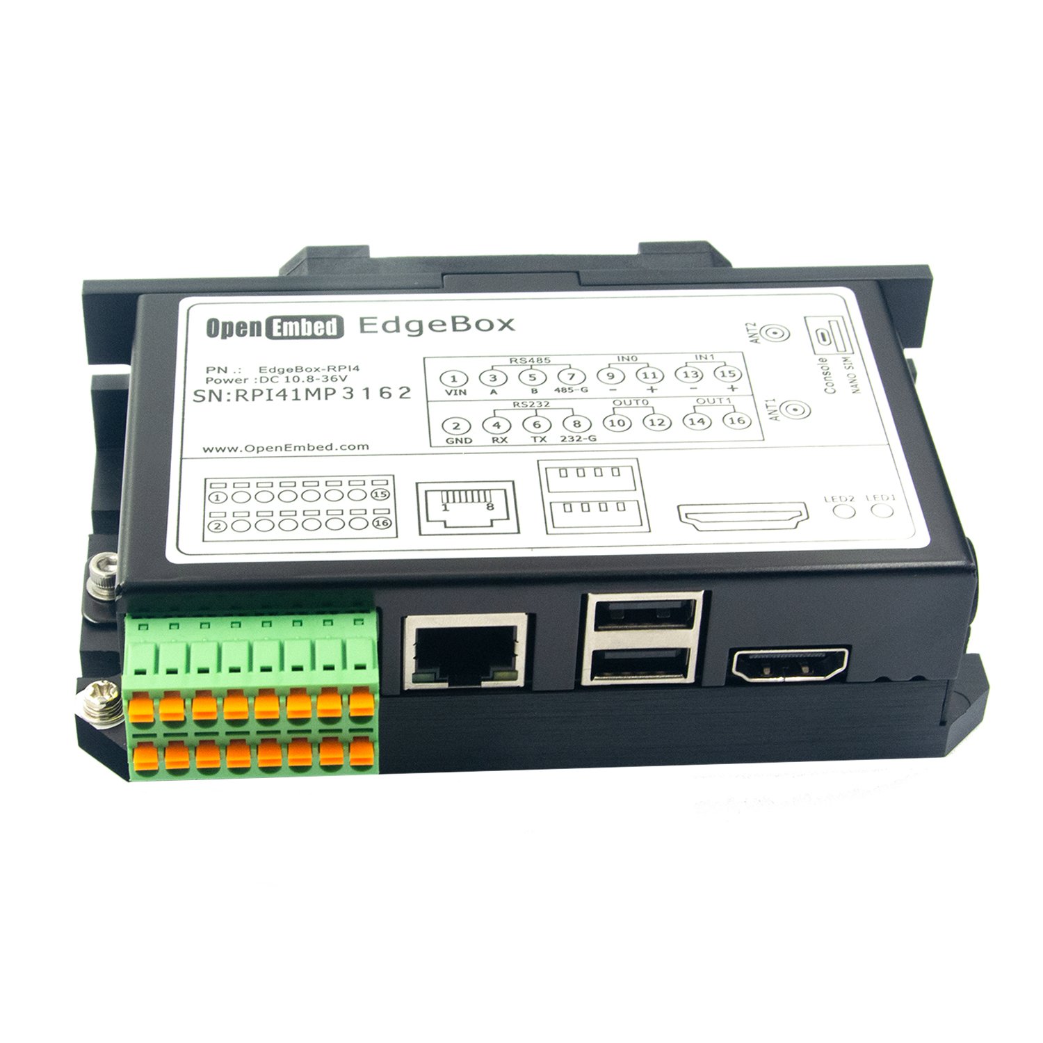 Raspberry pi based PLC, industry 4.0 Automation control system host Linux BCM2711 super cap 4G Quad-core iot plc