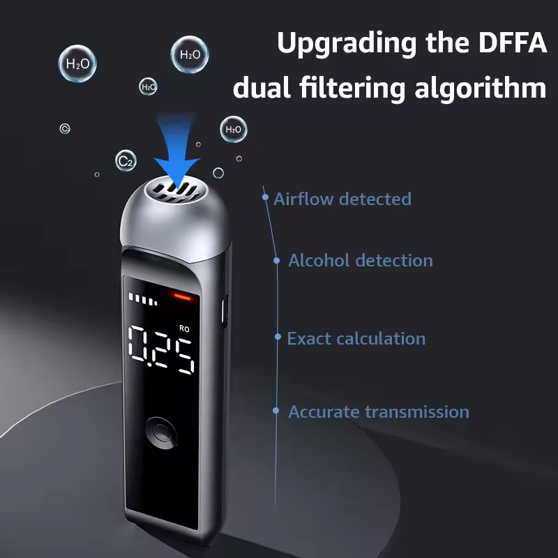 Digital alcoholmeter Alcohol Breath Tester High Capacity Test Alcohol Car Breathalyzer Alcohole Detector for Personal Use/Gift