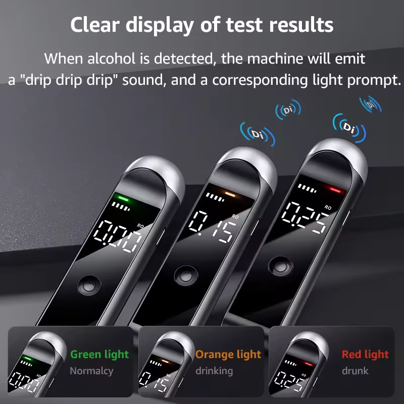 Digital alcoholmeter Alcohol Breath Tester High Capacity Test Alcohol Car Breathalyzer Alcohole Detector for Personal Use/Gift