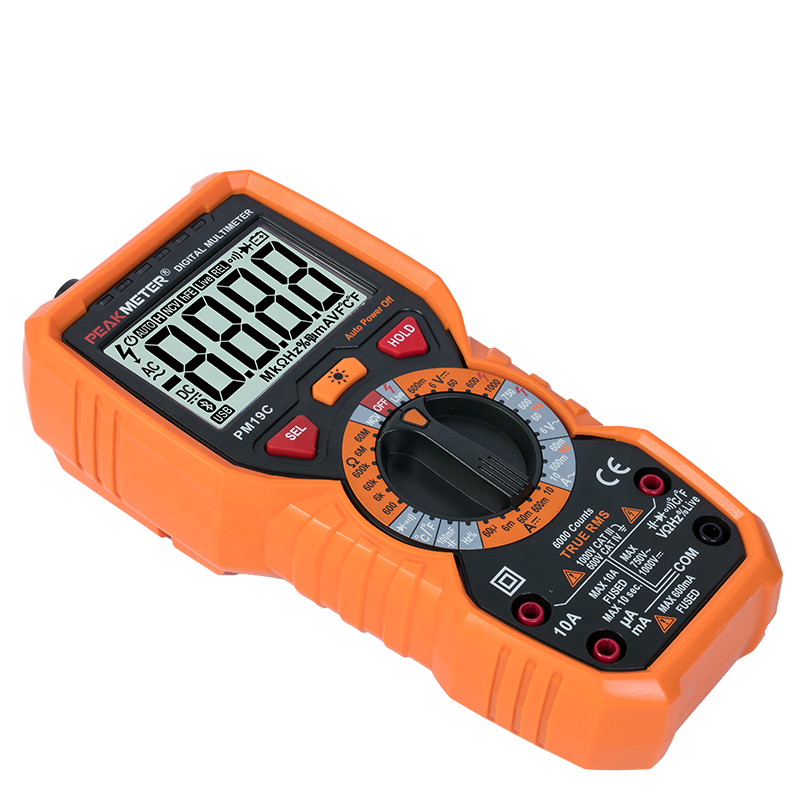 Peakmeter PM19C China manufacturer Frequency Measurement Electrical Multi Tester Dc Current manual range professional Multimeter