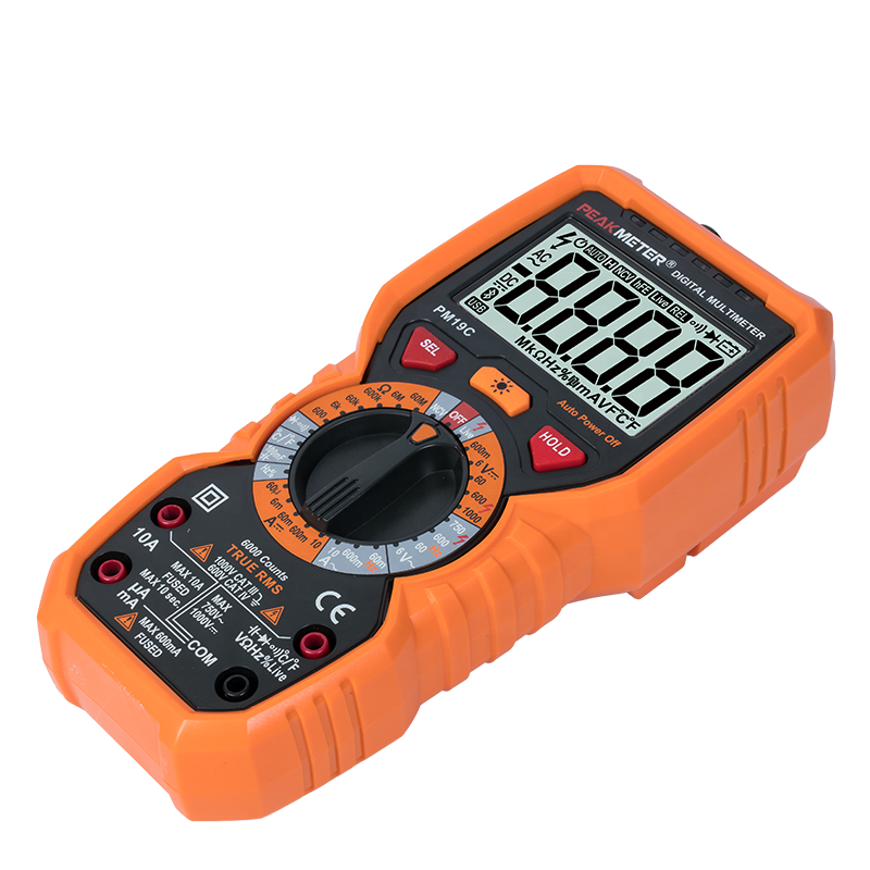 Peakmeter PM19C China manufacturer Frequency Measurement Electrical Multi Tester Dc Current manual range professional Multimeter