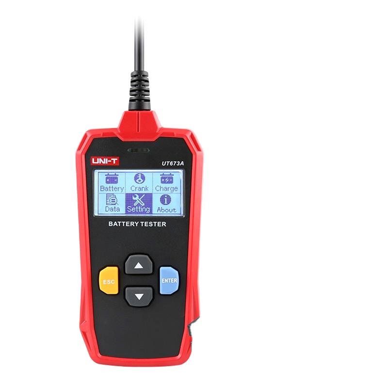 UNI-T Car Battery Tester 12V 24V DC Charger Analyzer UT673A UT675A Capacity Load Tester Cranking System Test 40-2000CCA