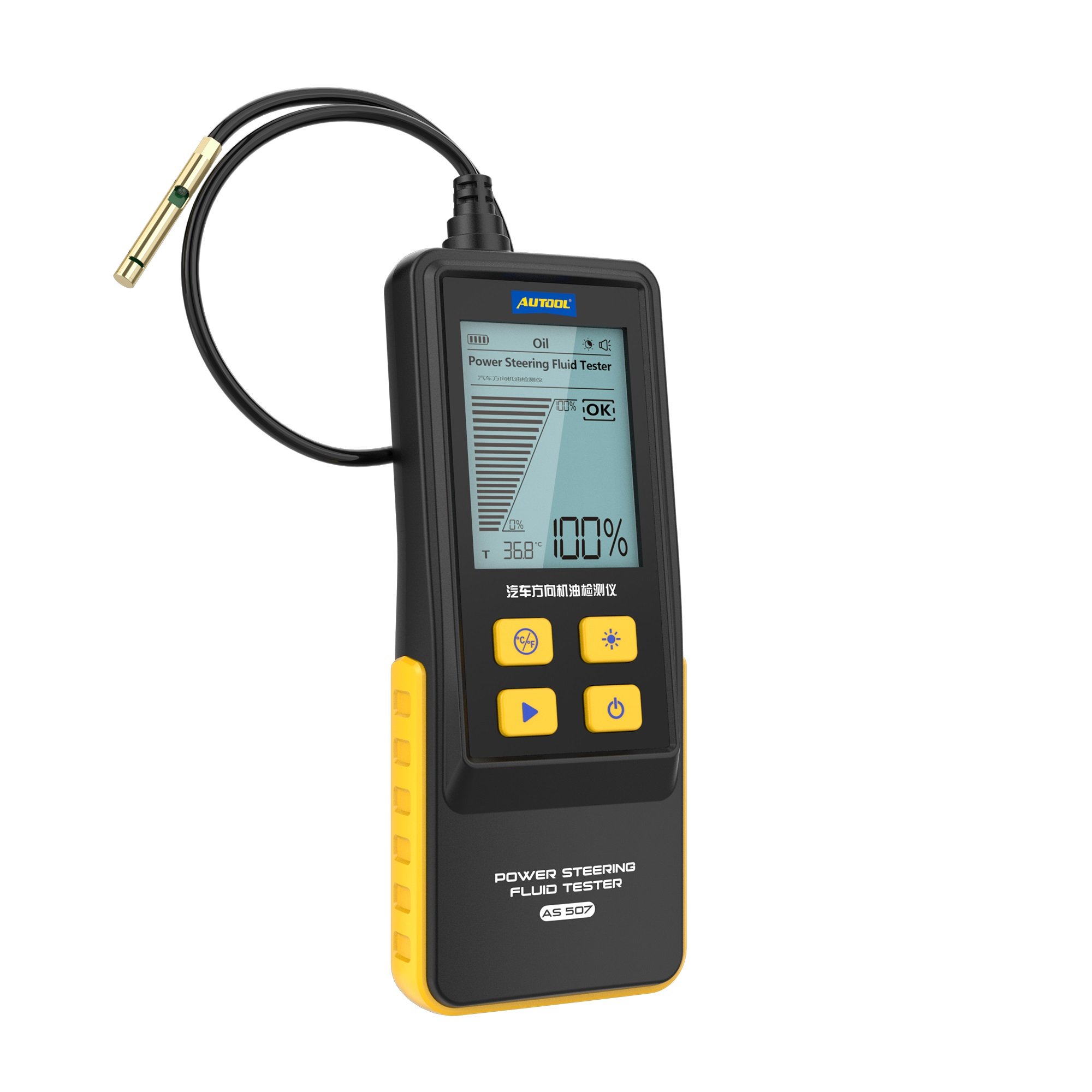 AUTOOL AS507 Automatic Portable Digital Hydraulic Power Steering System Analyzer Pump Pressure Fluid Tester