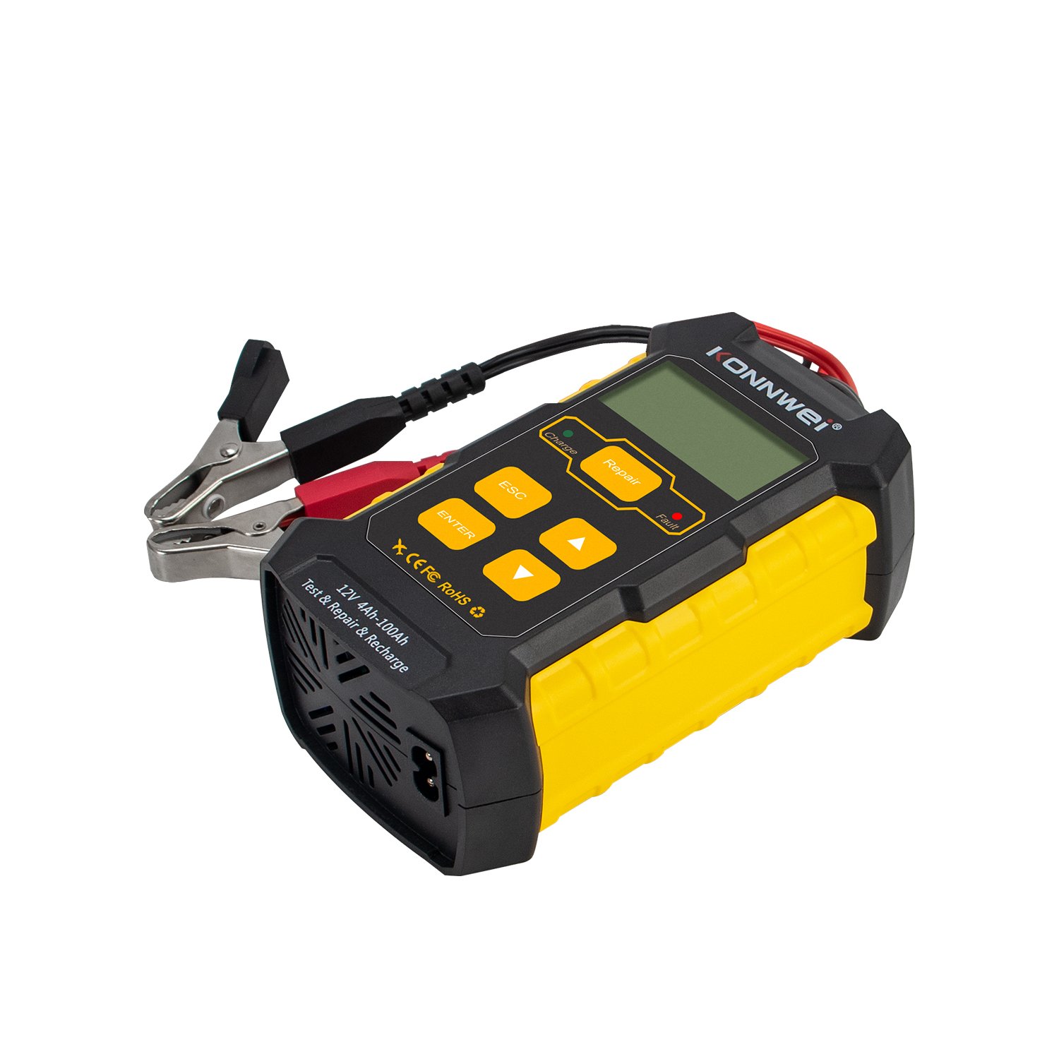 KONNWEI KW510 Battery Tester 12V Car 5A Battery Charger Pulse Repair Wet Dry AGM Gel Lead Acid Car Repair Tool