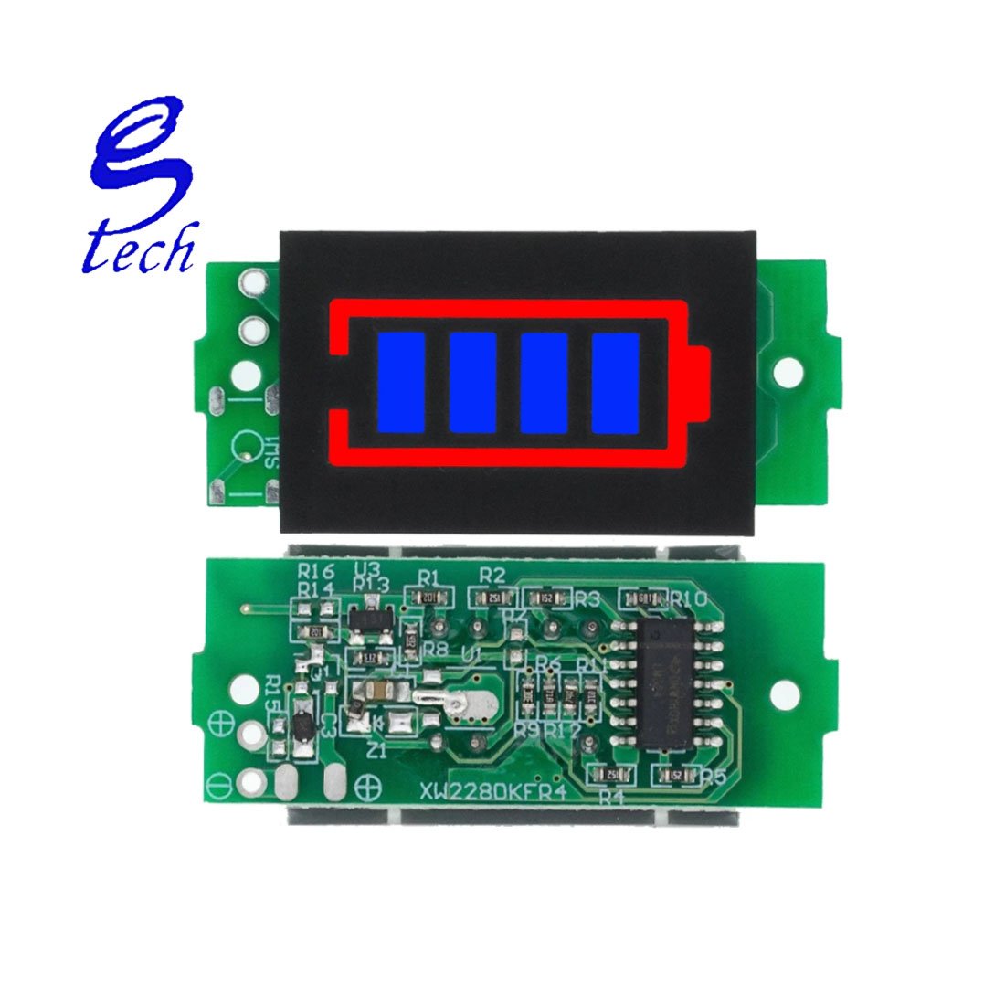 Single 4.2V Display Electric Vehicle Battery Power Tester Li-ion 1-8S 1S/2S/3S/4S 3.7V Lithium Battery Capacity Indicator Module