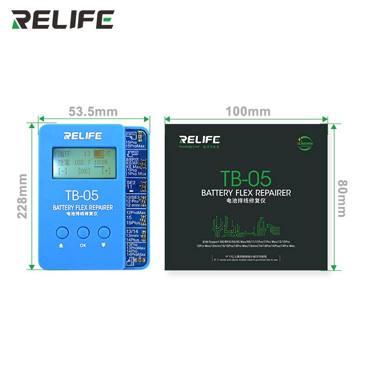 Relife TB-05 Battery Repair Flex Cable For IPhone 8-15pm Battery Warning Windows Pops Up Removing