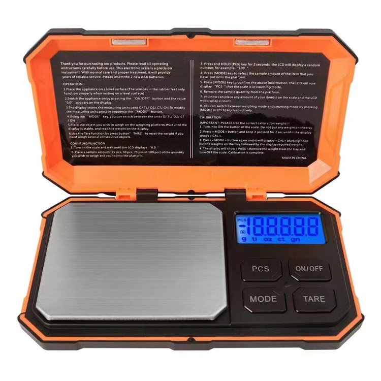 Veidt Weighing 500g 0.01g Fashion Digital LCD Display China High Quality Pocket Weighing Kitchen Scale