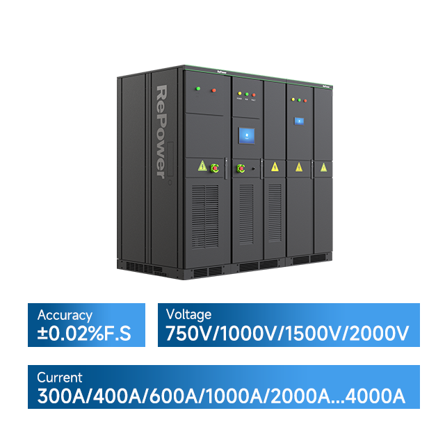 High Voltage Battery Pack Testing Solution 700~2000V 300~4000A Lithium Battery Capacity Charge Discharge Tester Pack Test System