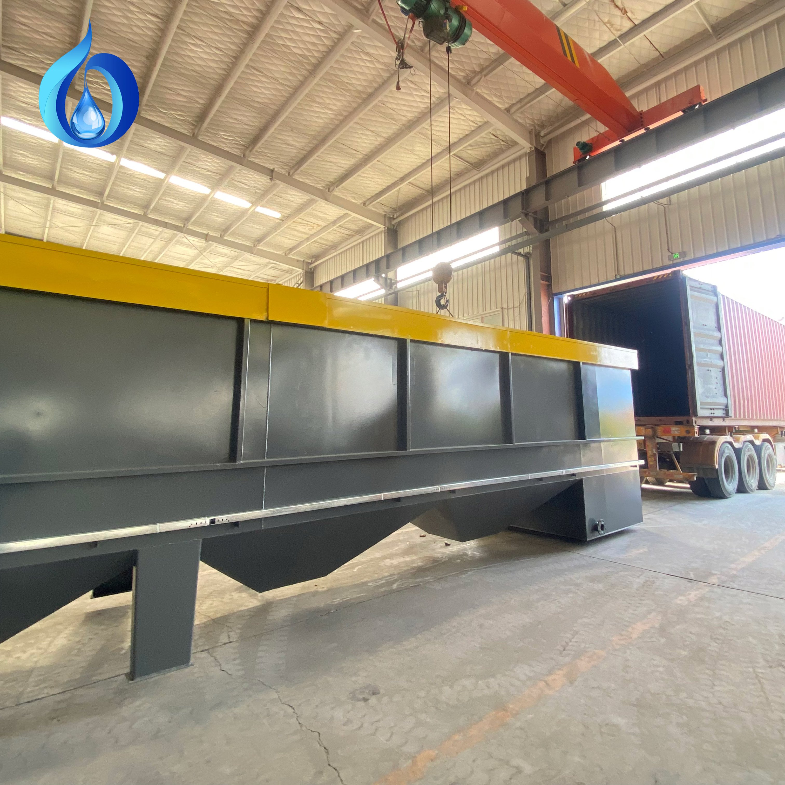 WasteWater Treatment PAM+ PAC+PH reaction device combine with DAF Dissolved Air Flotation for Industry wastewater treatment