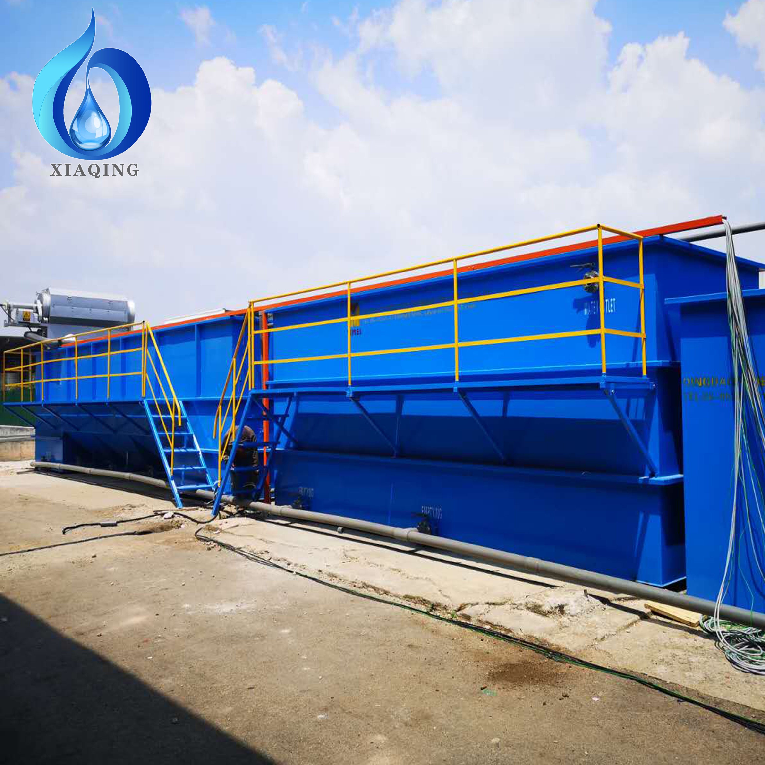 WasteWater Treatment PAM+ PAC+PH reaction device combine with DAF Dissolved Air Flotation for Industry wastewater treatment