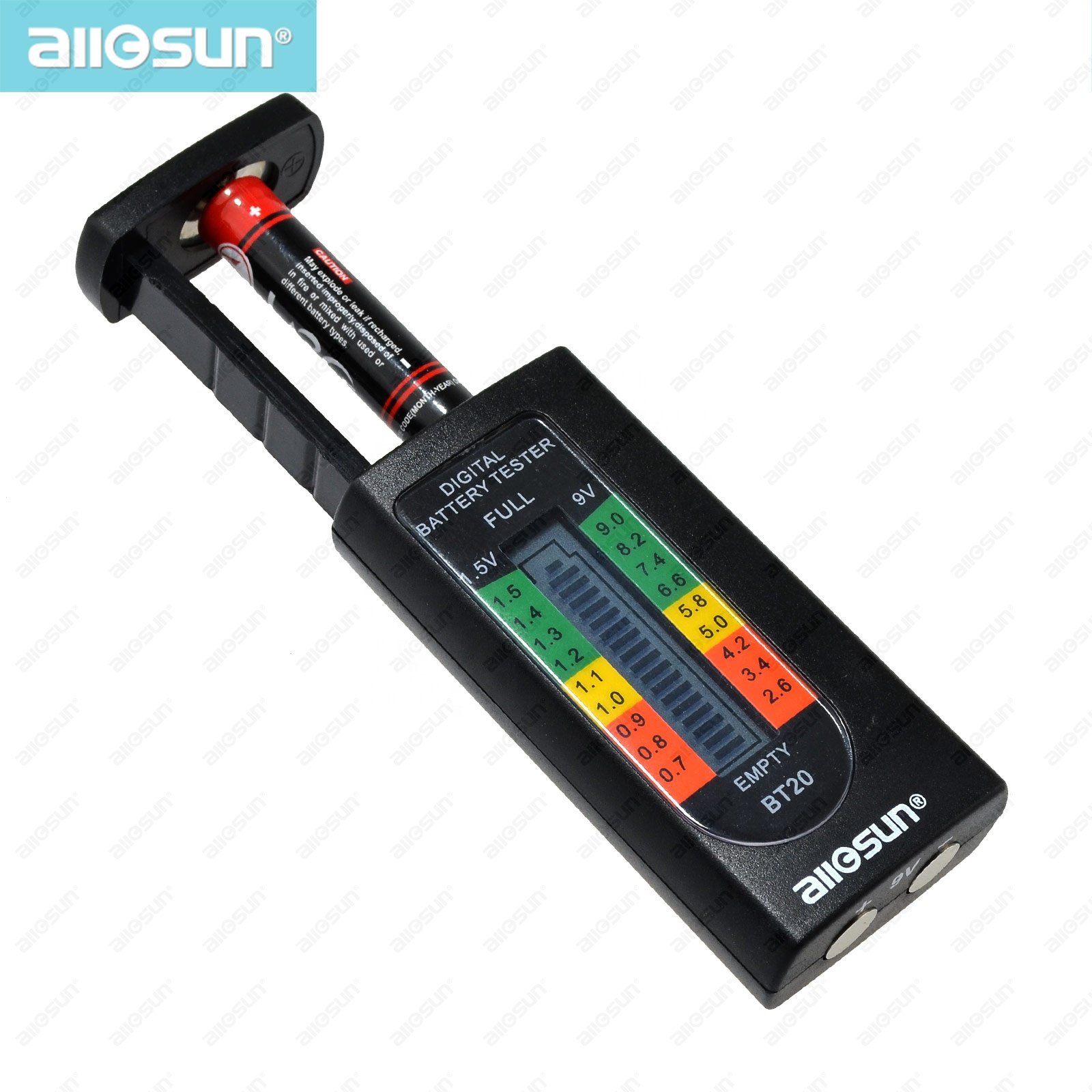 All-sun BT20 Hot Sale Household Digital Battery Tester 1.5V 9V AAA AA C D Battery Capacity Tool in Pocket Size