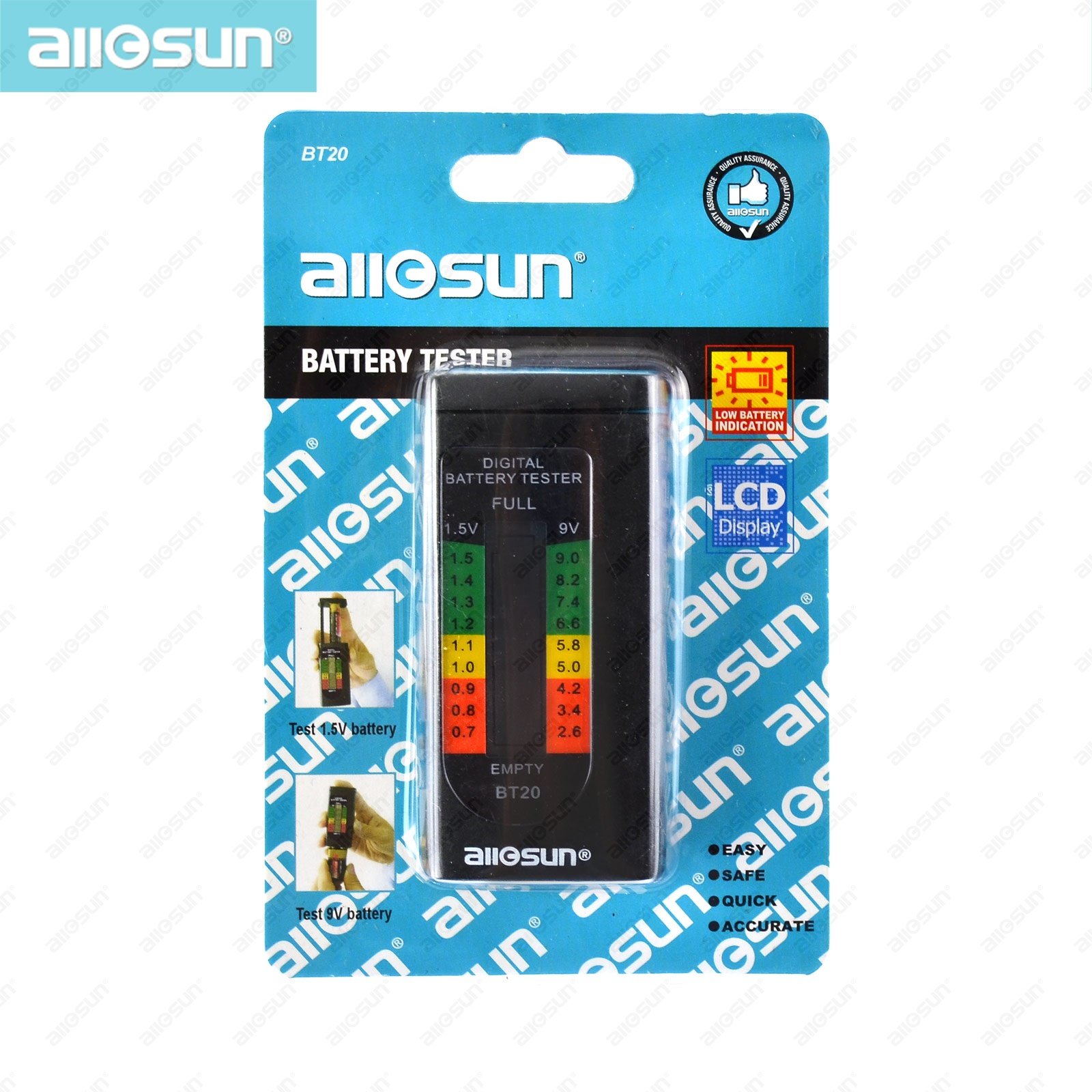 All-sun BT20 Hot Sale Household Digital Battery Tester 1.5V 9V AAA AA C D Battery Capacity Tool in Pocket Size