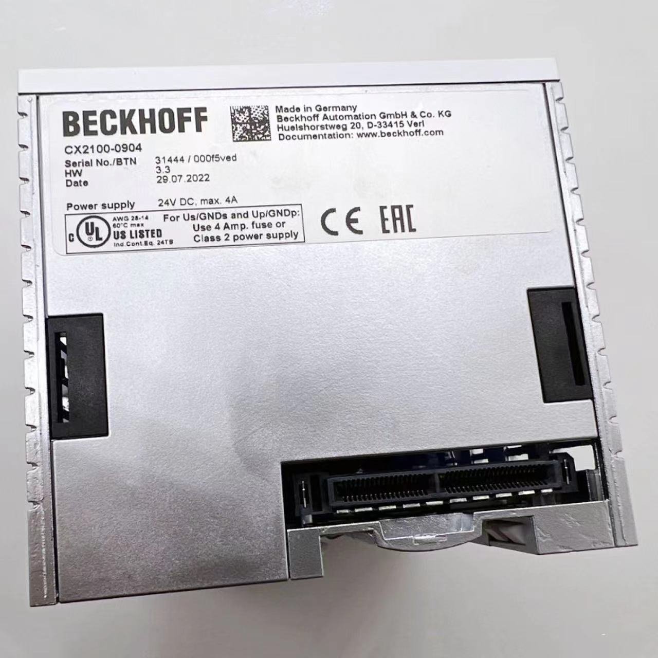 Beckhoff CX2100-0904 Power supply unit with integrated capacitive UPS CX2000 series